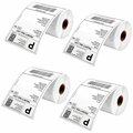 5 Core 5 Core 4x6 Direct Thermal Shipping Labels, 4 Rolls 250 Labels per Roll, Perforated, Mailing Postage Shipping Label Compatible with Zebra Rollo & Other thermal Printers, Commercial Use DTL 4PK DTL 4PK